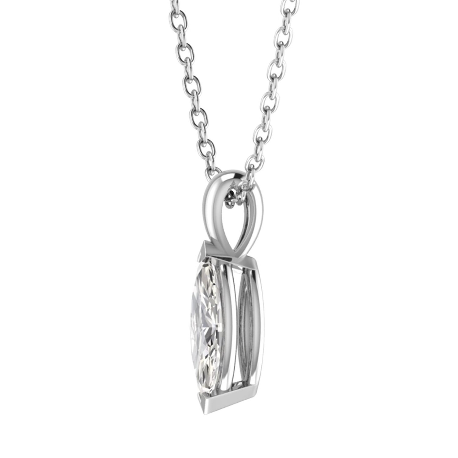 Queneua 2 Prong Solitaire Pendant Necklace | Sunshine Diamonds