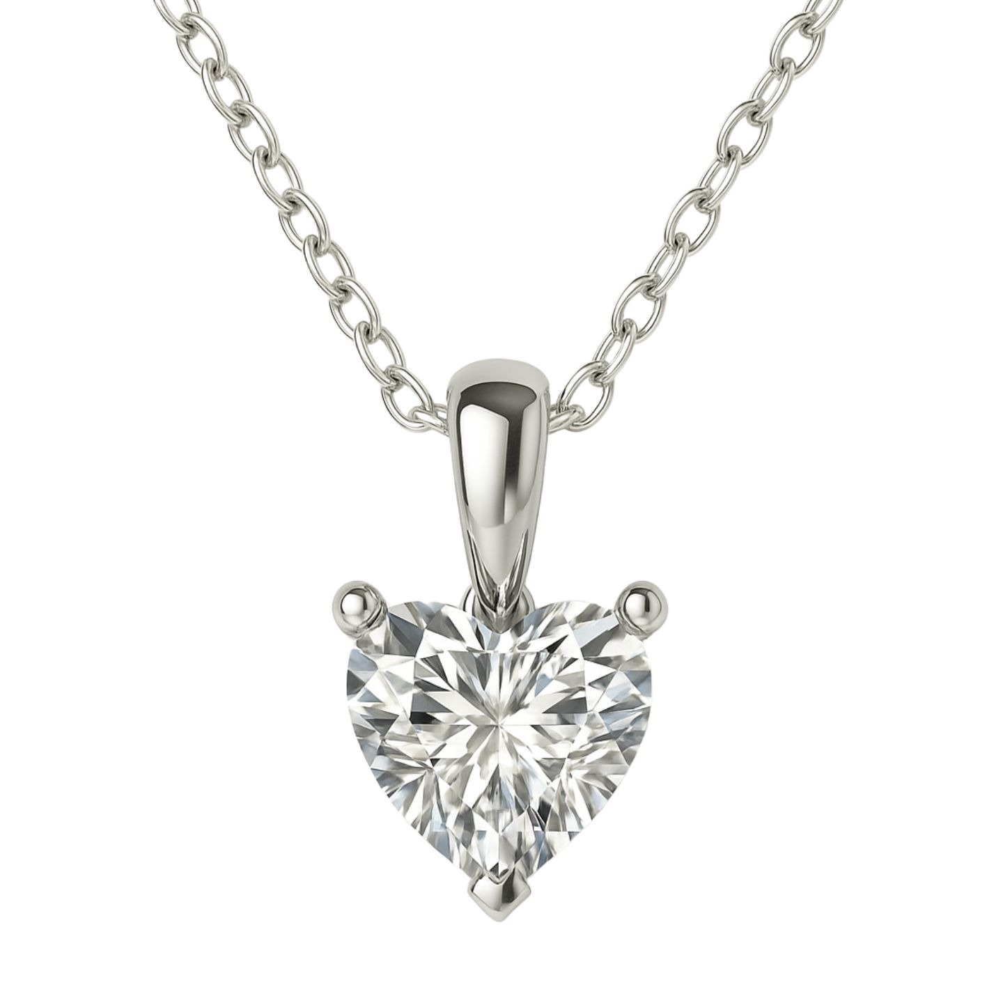 Ruperta 3 Prong Solitaire Pendant Necklace