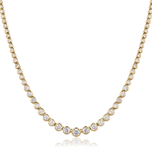 Tammey Natural Diamond Bezel Set  Necklace
