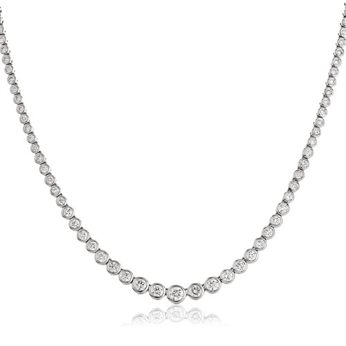 4 Prong Setting Diamond Necklace