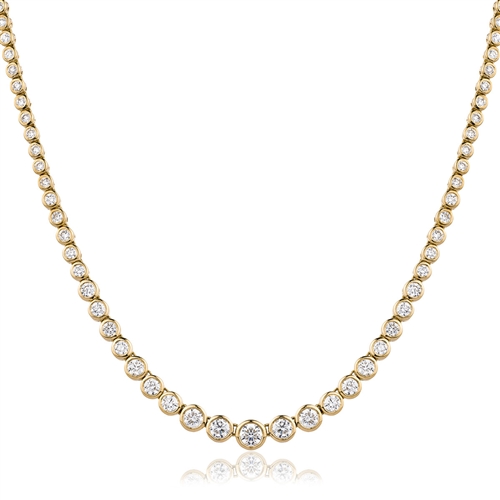 4 Prong Setting Diamond Necklace