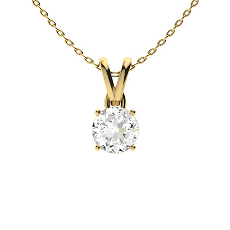 Ruti Natural Diamond 4 Prong  Necklace