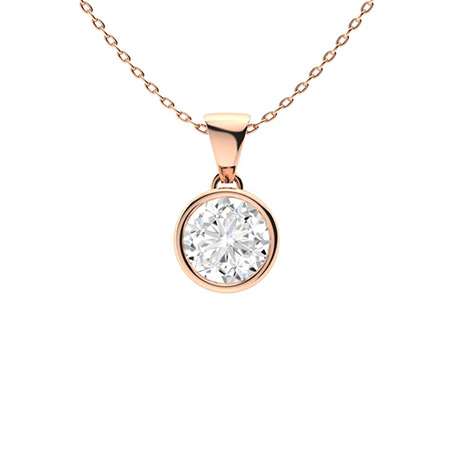 Quelle Natural Diamond Bezel Set  Necklace
