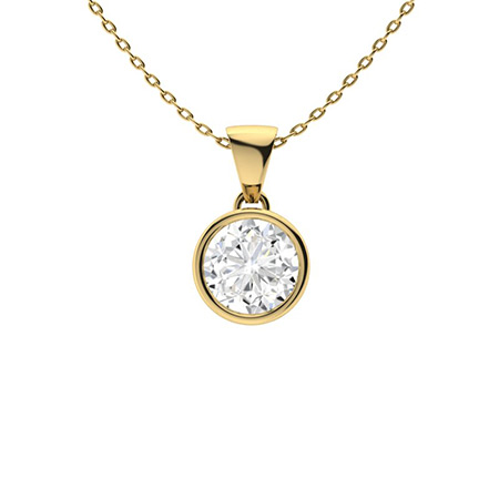 Quelle Natural Diamond Bezel Set  Necklace