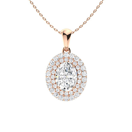 Toula Natural Diamond 4 Prong  Necklace
