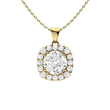 Tamana Natural Diamond Double Prong  Necklace