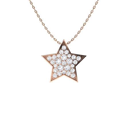 Tyenna Natural Diamond Pave Set  Necklace
