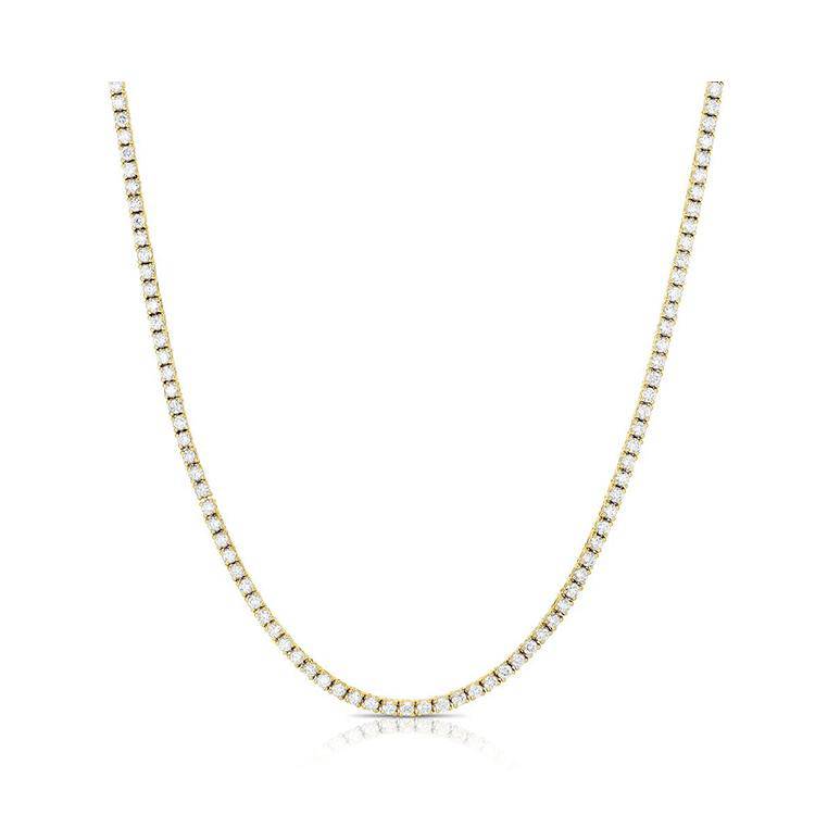 6 Ct Natural Round Cut Tamsen  Diamond Necklaces in 9K White Gold
