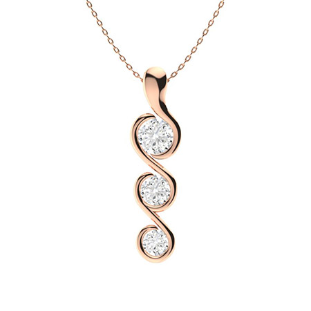 Theorigitha Natural Diamond Semi Bezel  Necklace