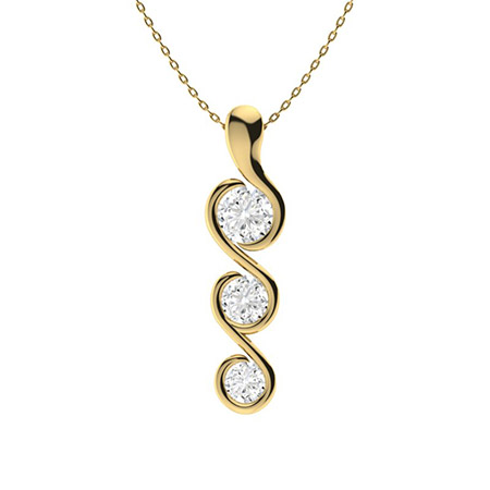 Theorigitha Natural Diamond Semi Bezel  Necklace