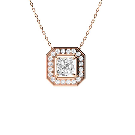 Thomasyne Natural Diamond Claw Set  Necklace