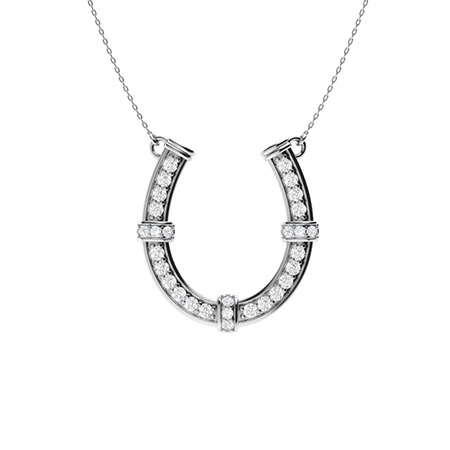 0.1 Ct Lab-Created Diamond Round Cut Tanishi Designer Pendants Necklaces in Silver 925