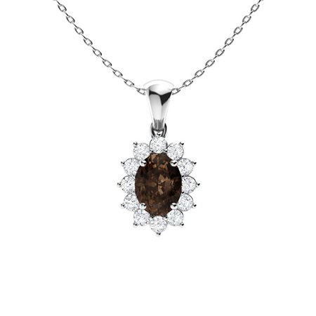 Veronica 0.50 Carat Brown Diamond 4 Prong  Necklace