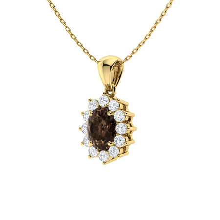 Veronica 0.50 Carat 4 Prong All Gemstones Necklace | Sunshine Diamonds