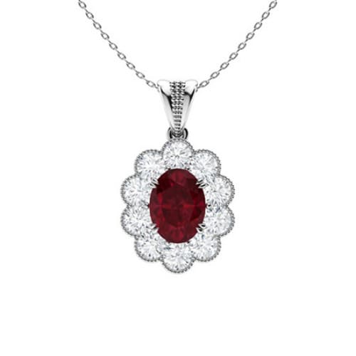 Ruby Diamond Pendants