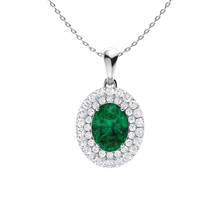 Emerald Diamond Pendants