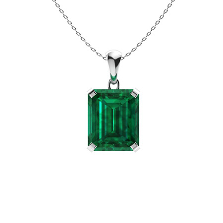 Emerald Diamond Pendants