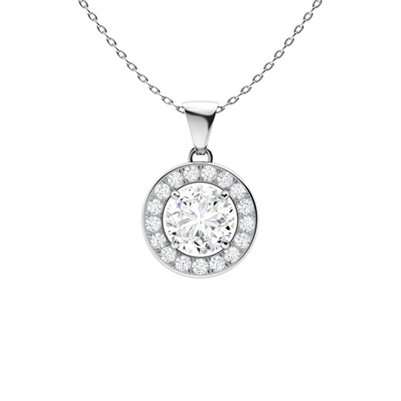 Vionna 1.30 Carat Moissanite 4 Claw Set  Necklace