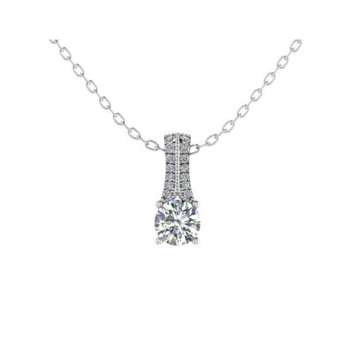Trana 0.50 - 1.50 Carat Natural Diamond 4 Prong  Necklace