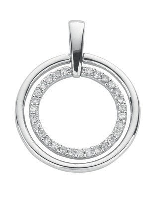 0.20 Carat Natural Round Shaped Diamond circle Pendant