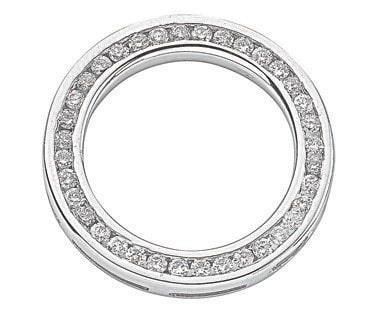 0.45 Carat natural Round Shaped Sterling Circle Diamond Pendant