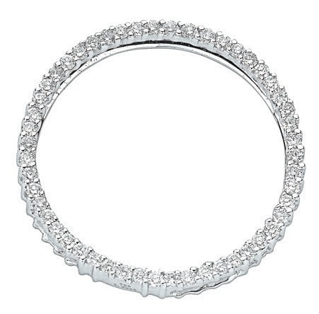 1.00 Carat Natural Round Shaped Circle styled Diamond Pendant