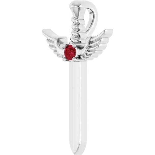 0.05 Ct Natural Ruby Round Cut Parmindar  Necklaces in Silver 925