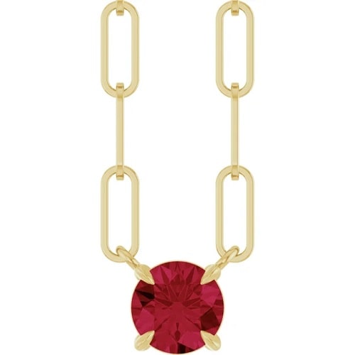 Pertessa Natural Ruby 4 Claw Set  Necklace