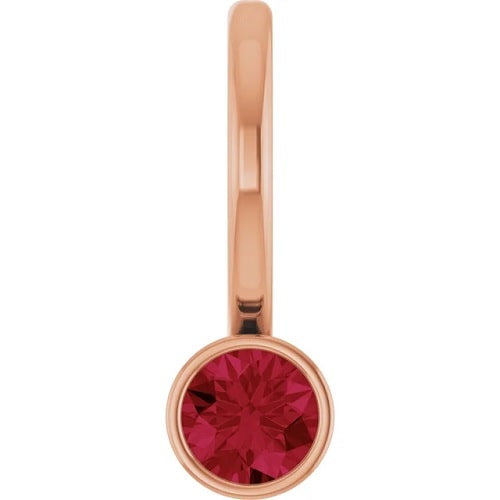Pauravi Natural Ruby Rose Gold Bezel Set 