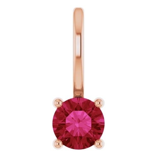Pehr Natural Ruby Rose Gold 4 Prong 