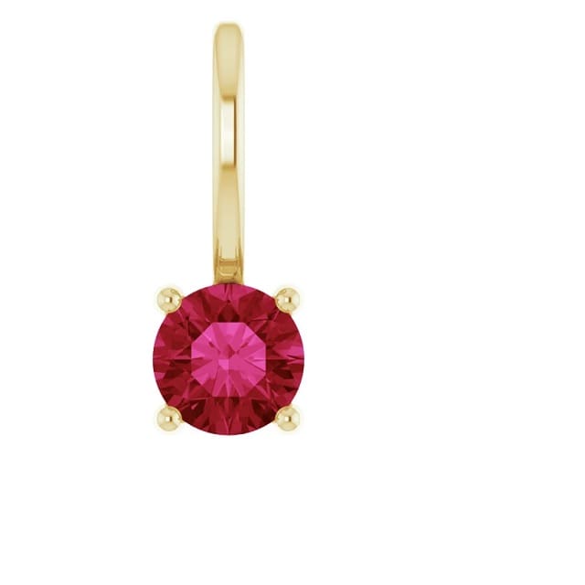 Pehr Natural Ruby Yellow Gold 4 Prong 