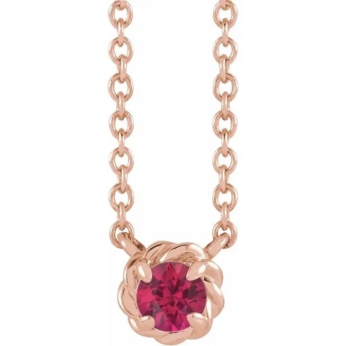 0.6 Ct Natural Ruby Round Cut Petaline  in Silver 925
