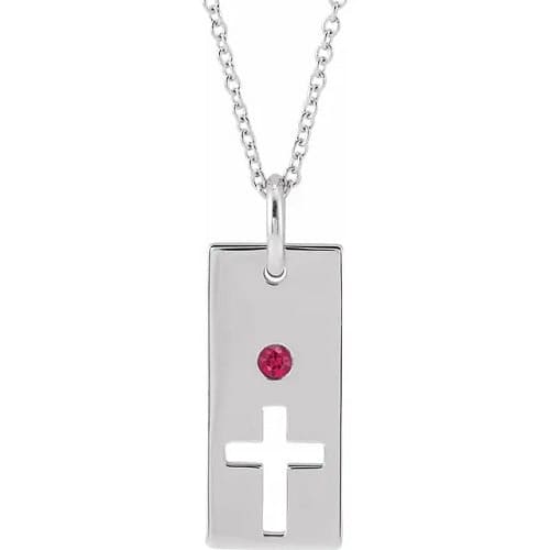 0.05 Ct Natural Ruby Round Cut Ilex  Necklaces in Silver 925