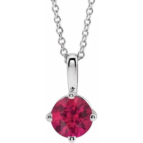 Phillida 1.05 Carat Natural Ruby 4 Prong  Necklace