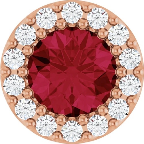 0.74 Ct Natural Ruby Round Cut Phaelyn  Necklaces in Silver 925
