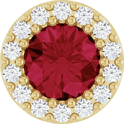 0.74 Ct Natural Ruby Round Cut Phaelyn  Necklaces in Silver 925
