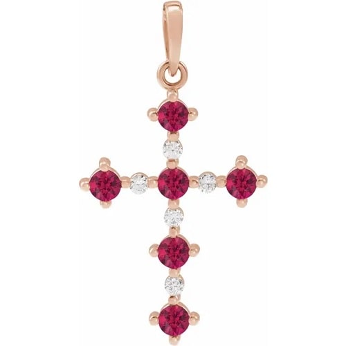Petronella Natural Ruby Prong Set  Necklace