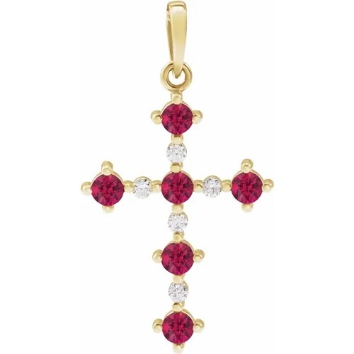 Petronella Natural Ruby Prong Set  Necklace