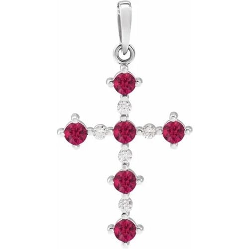 0.64 Ct Natural Ruby Round Cut Petronella  Necklaces in Silver 925