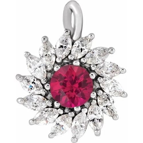 Pheya 1.02 Carat Natural Ruby Prong Set  Necklace