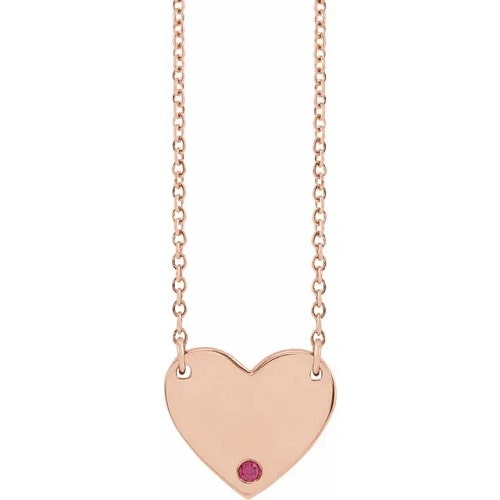 Hyacinth Natural Ruby Bezel Set  Necklace