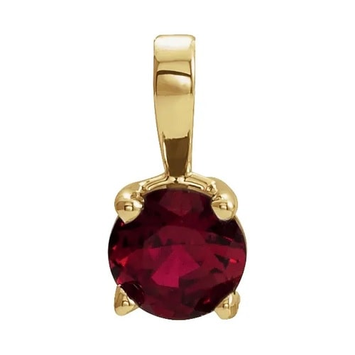 Peryn Natural Ruby 4 Prong  Necklace