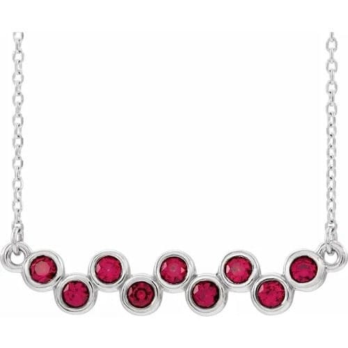 0.81 Ct Natural Ruby Round Cut Phailin  Necklaces in Silver 925