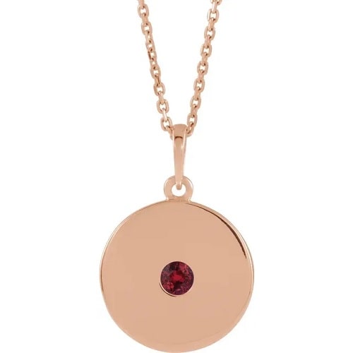 Paulomi Natural Ruby Rose Gold Flush Setting 