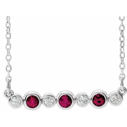 0.29 Ct Natural Ruby Round Cut Pehila  Necklaces in Silver 925