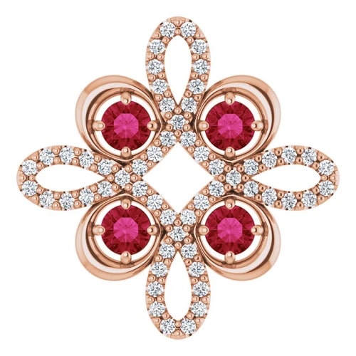 0.92 Ct Natural Ruby Round Cut Pheriche  Necklaces in Silver 925