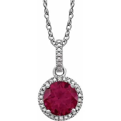 Photine 1.71 Carat Natural Ruby 4 Prong  Necklace
