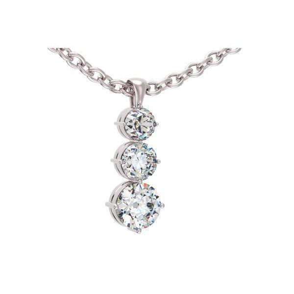 0.50-1.00 Carat Natural And Lab Created Round Diamond Journey Pendant