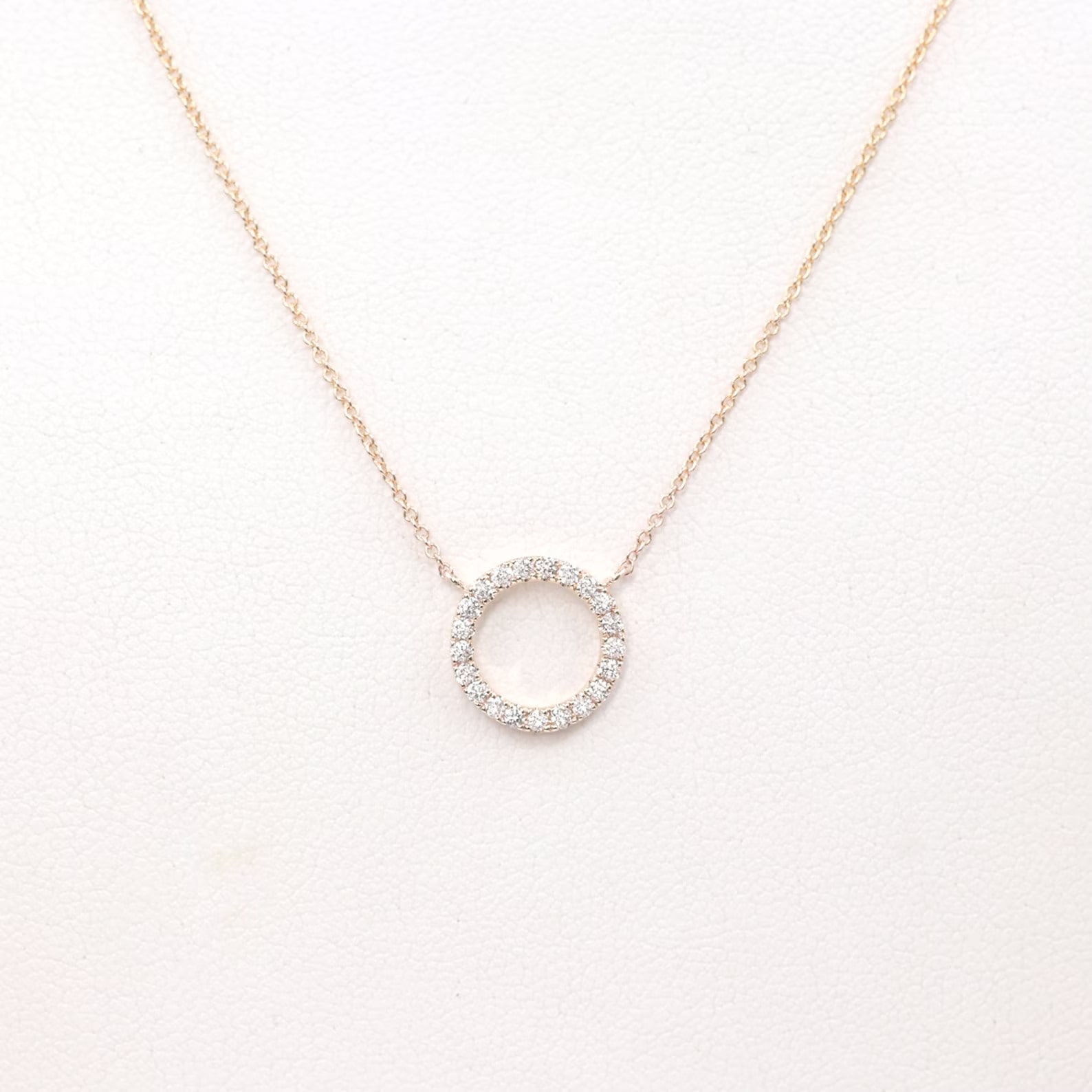 Pembe Natural Diamond Prong Set  Necklace