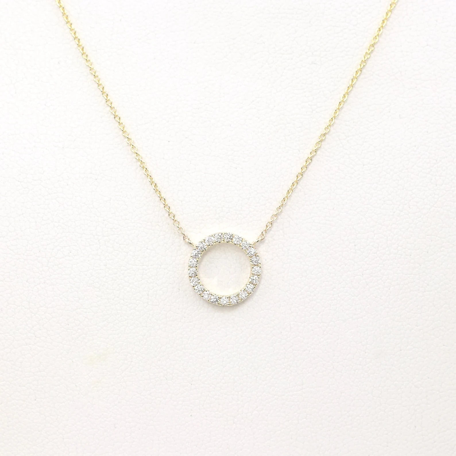 Pembe Natural Diamond Prong Set  Necklace